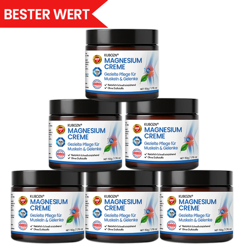 KUBOZN® Magnesium Creme – Spürbare Pflege & Entlastung für Muskeln & Gelenke | Hergestellt in Deutschland - Image 9