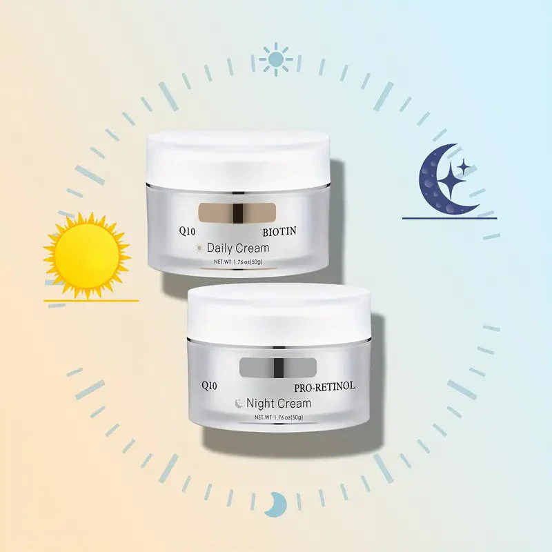 Day Cream + NightCream with Biotin Set, Shea Butter - Image 4