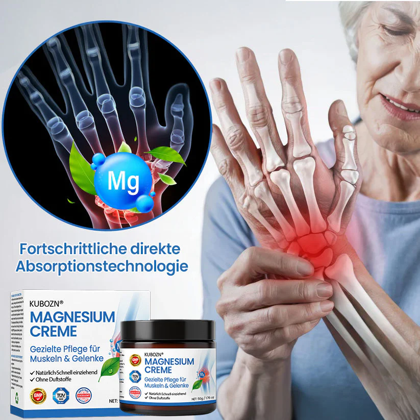 KUBOZN® Magnesium Creme – Spürbare Pflege & Entlastung für Muskeln & Gelenke | Hergestellt in Deutschland - Image 4